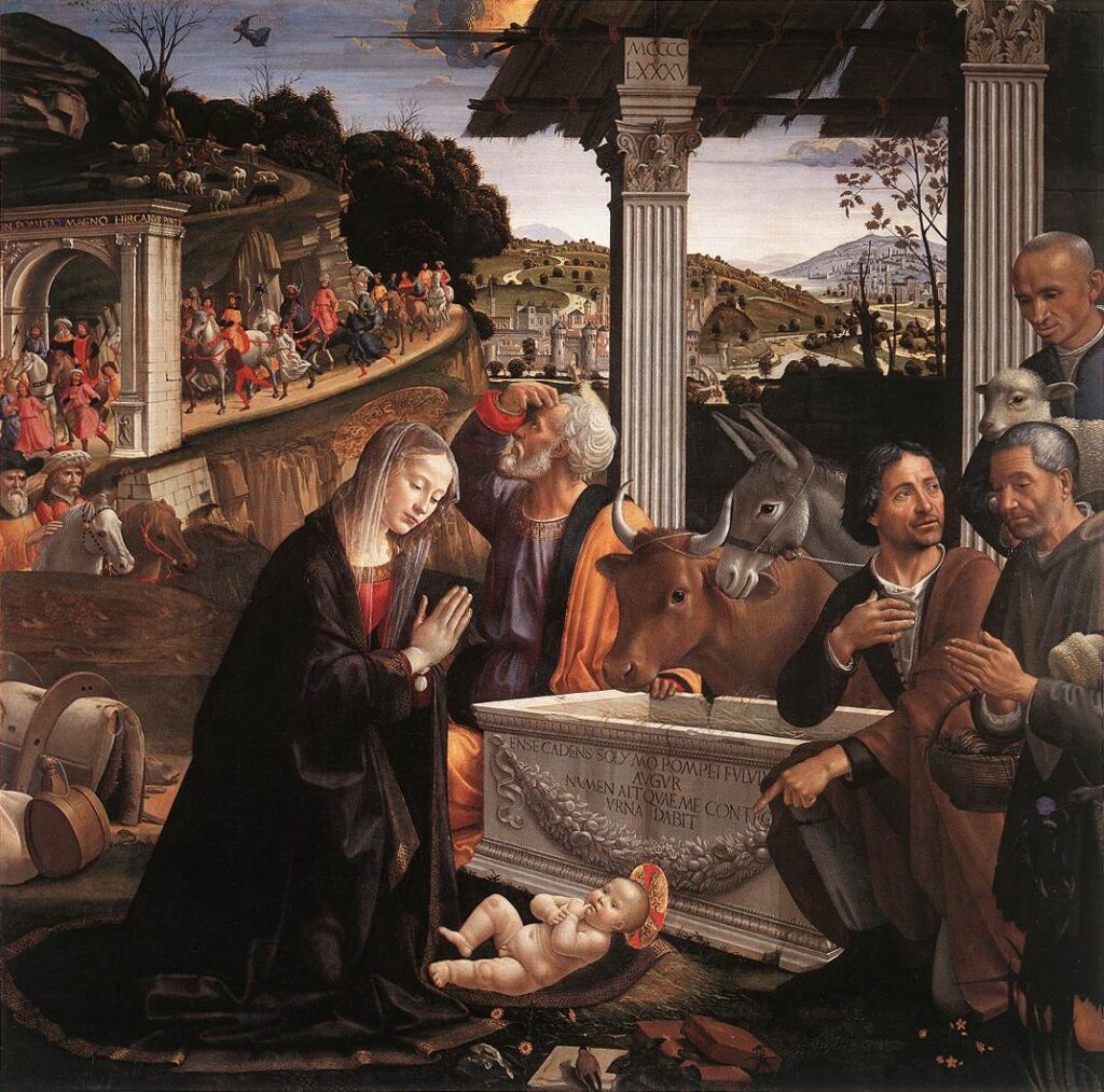 "The Adoration of the Shepherds" by Domenico Ghirlandaio