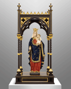 Queen of the Most Holy Rosary statue - front